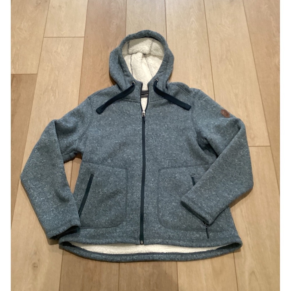 Women's Free Country Mountain Fleece Jacket Stormy With Sherpa Lining Size Large